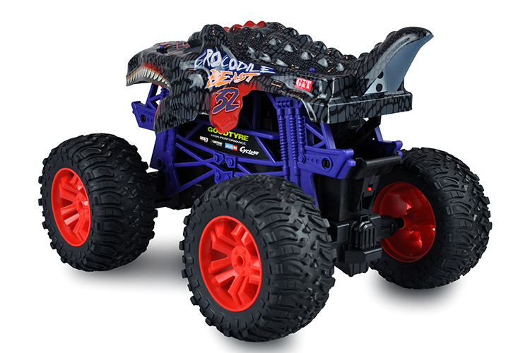 Demo - Radiostyrd bil - 1:10 - Red Crocodile Beast Big Monstertruck - RTR