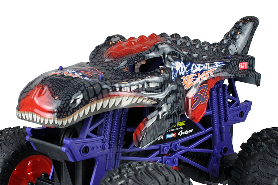 Demo - Radiostyrd bil - 1:10 - Red Crocodile Beast Big Monstertruck - RTR