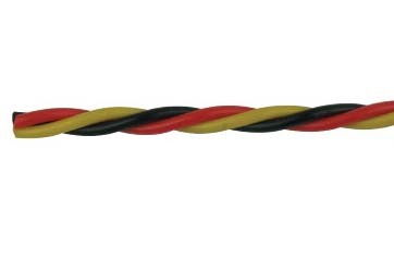 RC Radiostyrt Three-wire Hitec servo cable twisted 26AWG (1m)