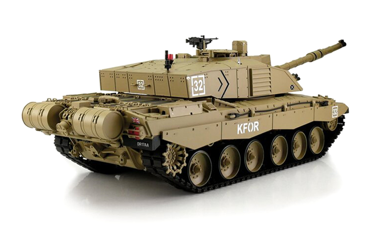 Thumbnail 654 fr Rc stridsvagn - 1:16 - Challenger 2 Desert Met. Upg. - 2,4Ghz - BB+IR - RTR