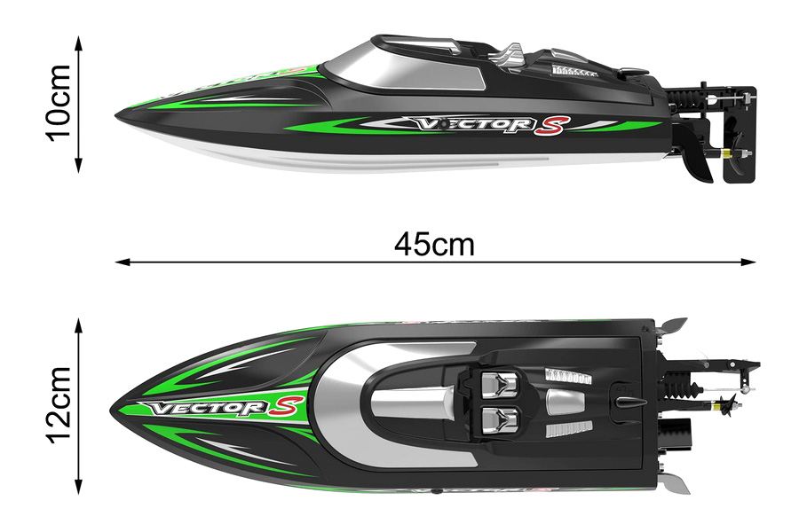 Borstlösa RC båtar - Vector S BL - 2,4Ghz - RTR