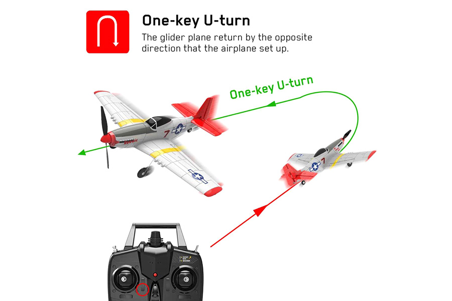 Radiostyrt flygplan - Mini Mustang BL - 2,4Ghz - SRTF