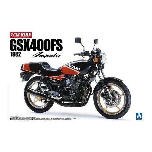 RC Radiostyrt Byggmodell motocykel - Suzuki GSX400FS Impulse - 1:12 - Aoshima