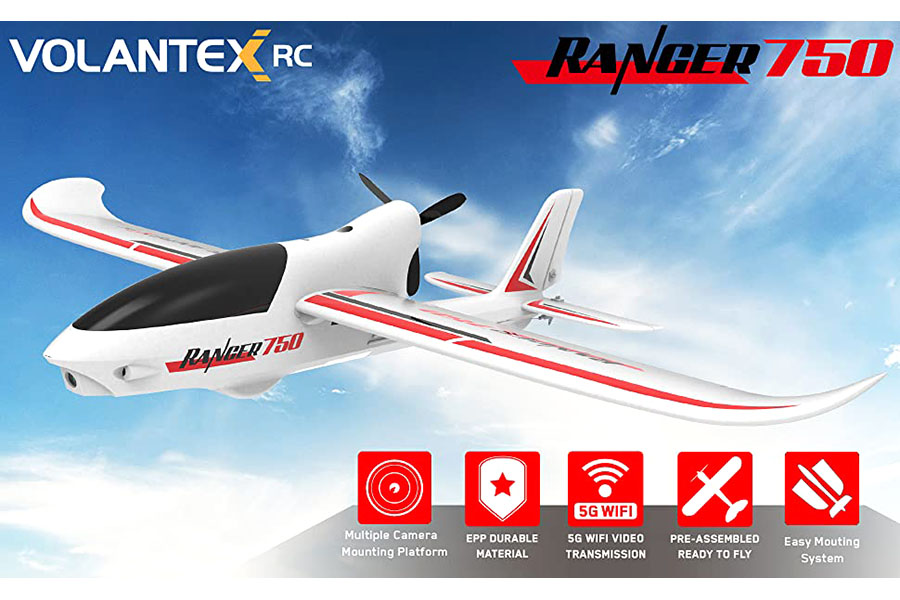 Demo - Radiostyrt flygplan - Ranger 750 BL - GPS - 5G WiFi - 2,4Ghz - SRTF