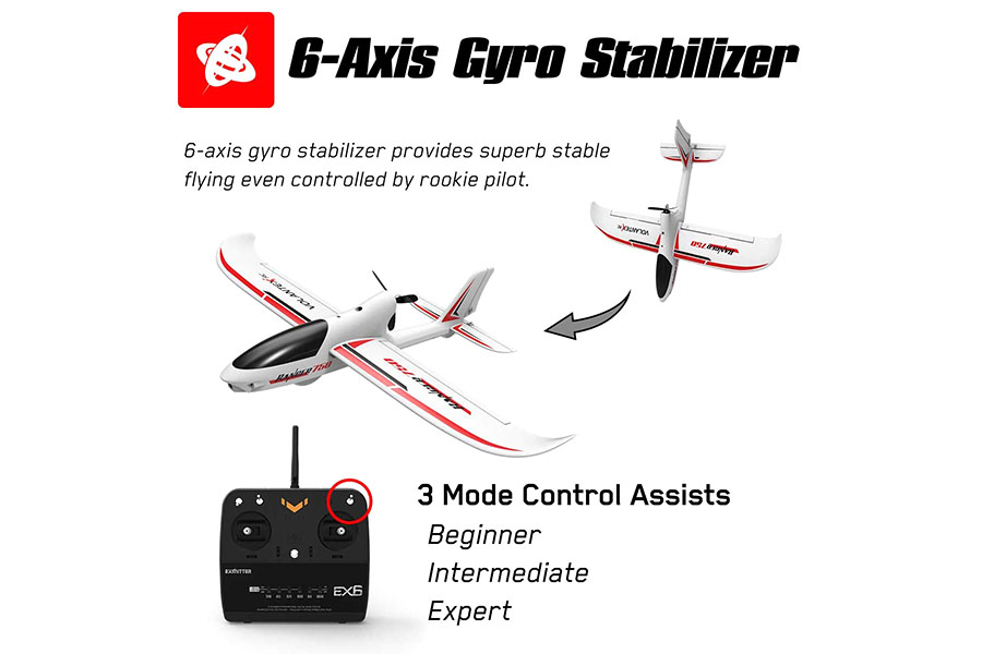 Demo - Radiostyrt flygplan - Ranger 750 BL - GPS - 5G WiFi - 2,4Ghz - SRTF