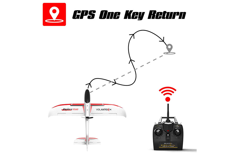 Radiostyrt flygplan - Ranger 750 BL - GPS - 5G WiFi - 2,4Ghz - SRTF