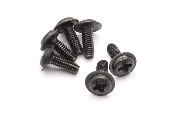 RC Radiostyrt FLANGED BUTTON HEAD SCREW 3X8mm (6PCS)