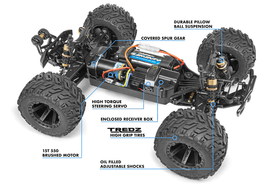 Radiostyrda bilar - 1:10 - Quantum MT Pink - 4WD - 2,4Ghz - RTR