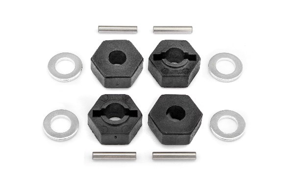 RC Radiostyrt 12mm Wheel Hex Hub Set (4pcs)