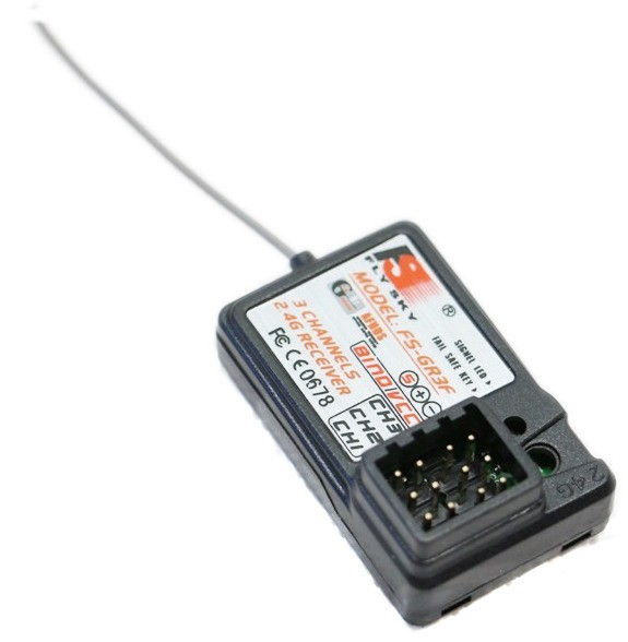 RC Radiostyrt Receiver FlySky FS-GR3F 3CH 2.4GHz