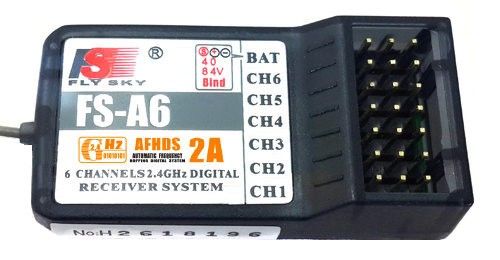 RC Radiostyrt Receiver FlySky FS-A6 6CH 2.4GHz
