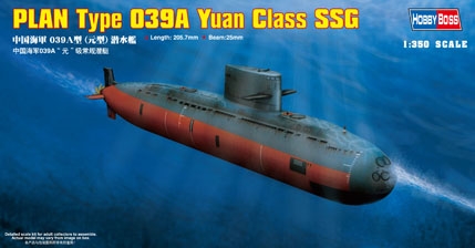 RC Radiostyrt Byggmodell ubåt - PLAN Type 039A Yuan class - 1:350 - HobbyBoss