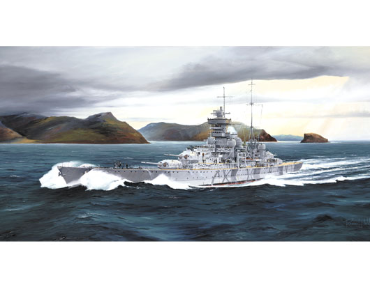 RC Radiostyrt Byggmodell krigsfartyg - Prinz Eugen 1942 - 1:700 - Trumpeter