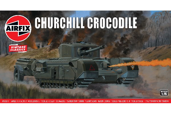 RC Radiostyrt Byggmodell stridsfordon - Churchill Crocodile 1:76 AirFix