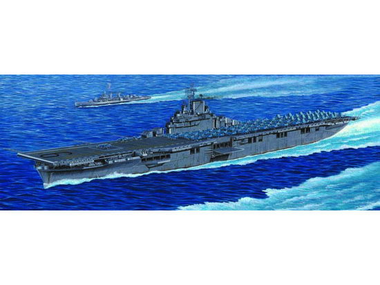 RC Radiostyrt Byggmodell krigsfartyg - USS CV-9 Essex - 1:350 - Trumpeter