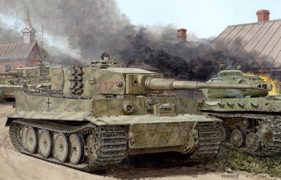RC Radiostyrt Byggmodell stridsvagn -  Tiger I Mid-Production - 1:35 Dragon