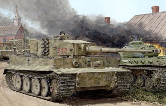 RC Radiostyrt Byggmodell stridsvagn - Tiger I Mid-Production - 1:35 Dragon