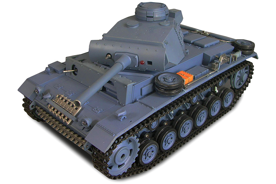 Radiostyrd stridsvagn - 1:16 - Panzerkampfwagen III - 2,4Ghz - BB+IR - RTR