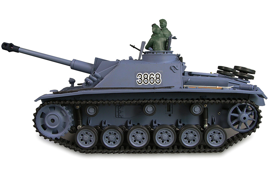 Radiostyrd stridsvagn - 1:16 - Sturmgeschtz III - 2,4Ghz - BB+IR - RTR