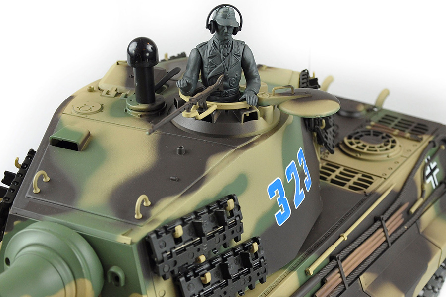 Radiostyrd stridsvagn - 1:16 - Königstiger Henschel Tower - 2,4Ghz - BB+IR - RTR