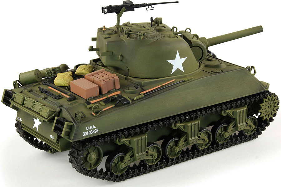 Radiostyrd stridsvagn - 1:16 - Sherman - 2,4Ghz - BB+IR - RTR