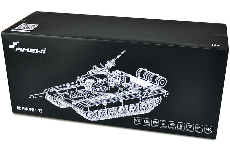 Radiostyrd stridsvagn - 1:16 - T72 Met.vxl - 2,4Ghz - BB+IR - RTR