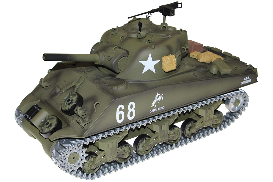Radiostyrd stridsvagn - 1:16 - Sherman Met. upg. II - 2,4Ghz - BB+IR - RTR