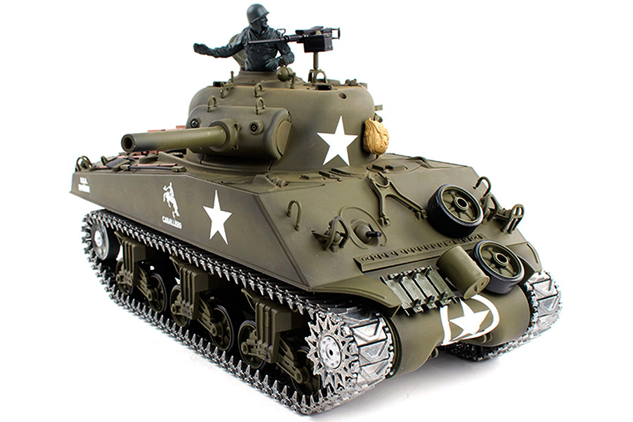 Radiostyrd stridsvagn - 1:16 - Sherman Met. upg. - 2,4Ghz - BB+IR - RTR