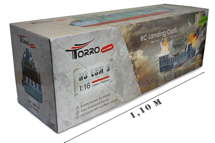 RC Stridsfordon - 1:16 - RC Landing Craft LCM3 - Torro - 2,4Ghz - ARTR