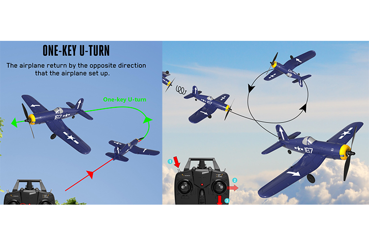 Radiostyrt flygplan - Mini Corsair BL - 2,4Ghz - SRTF