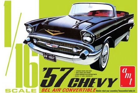 RC Radiostyrt Byggmodell bil - 1957 Chevy Bel Air Comnvertible - 1:16 - AMT