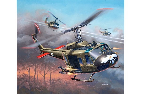 Byggmodell helikopter - Bell UH-1H Gunship - 1:100 - Revell
