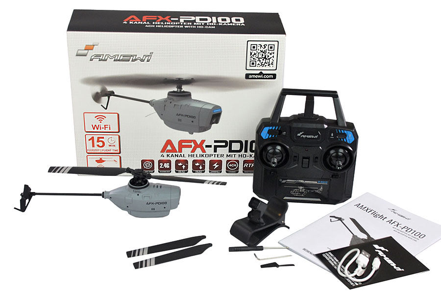 Rc dron - AFX-PD100 Gyro HD-Cam - 2,4Ghz - 6G - 4ch - RTF