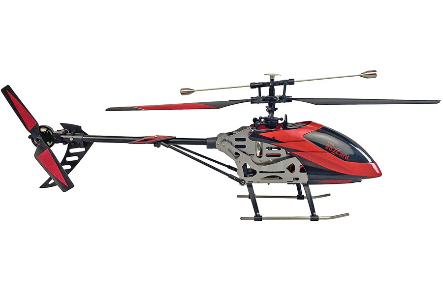 Radiostyrd helikopter - Buzzard V2 Gyro Röd - 2,4Ghz - 6ch - RTF