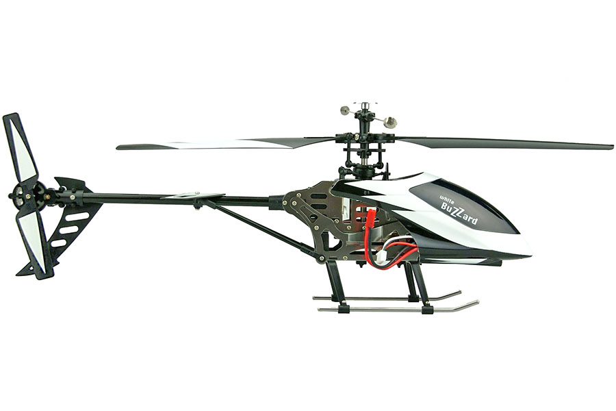 Radiostyrd helikopter - Buzzard V2 Gyro Vit - 2,4Ghz - 6ch - RTF