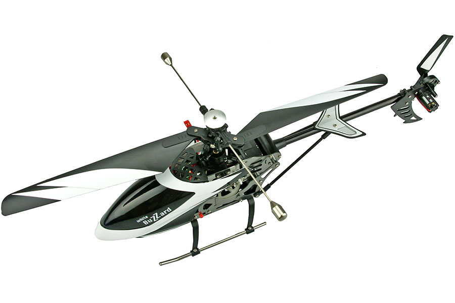 Radiostyrd helikopter - Buzzard V2 Gyro Vit - 2,4Ghz - 6ch - RTF