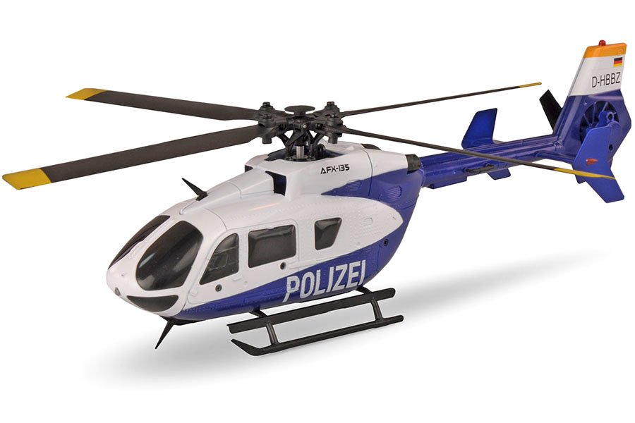 RC Radiostyrt Radiostyrd helikopter - AFX-135 Polizie - 2,4Ghz - 6G - 4ch - RTF
