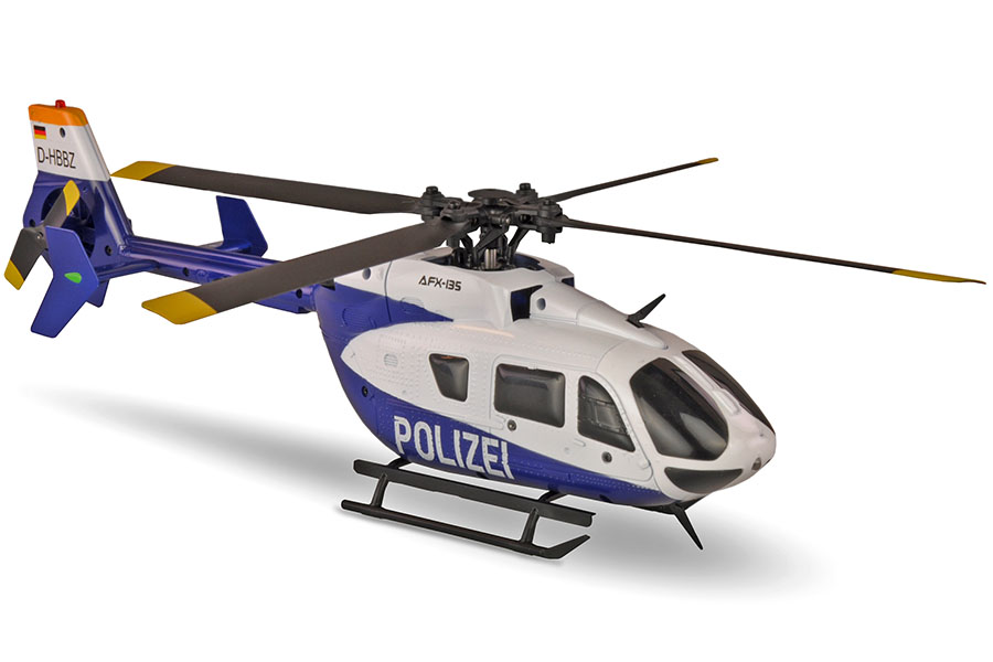 RC Radiostyrt Radiostyrd helikopter - AFX-135 Polizie - 2,4Ghz - 6G - 4ch - RTF