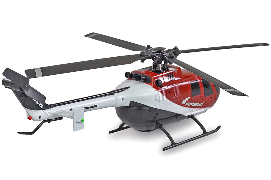 Radiostyrd helikopter - AFX-105 Röd - 2,4Ghz - 6G - 4ch - RTF