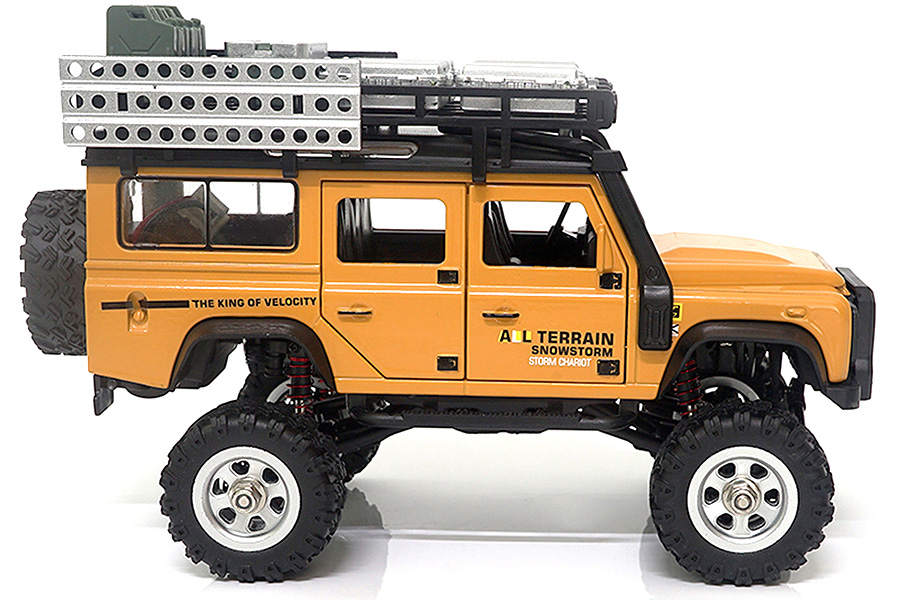 Radiostyrd bil - 1:28 - D90X28 Metall 4WD Orange - 2,4ghz - RTR