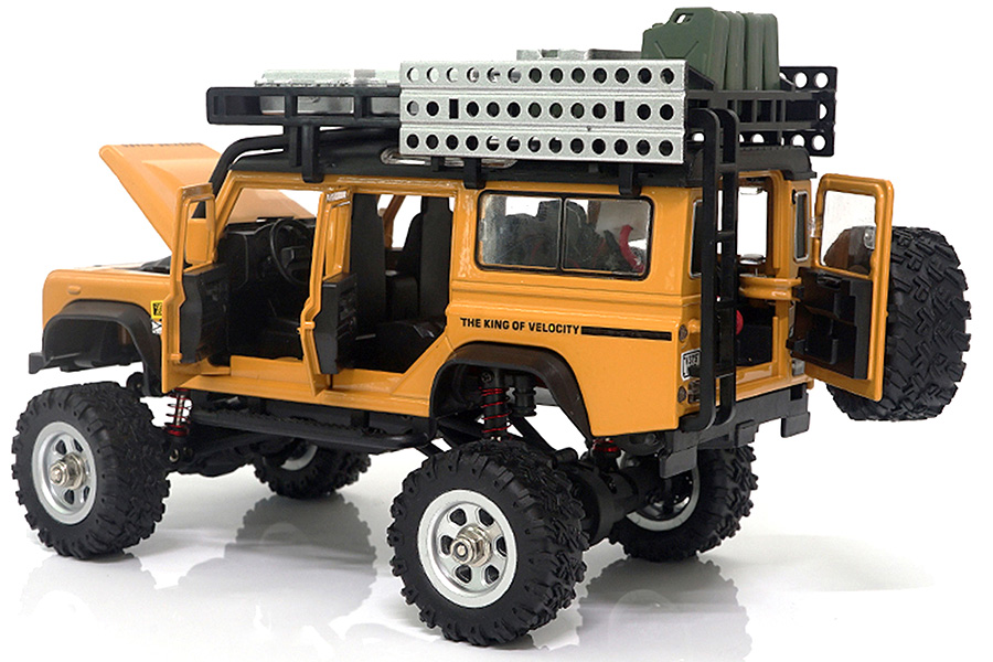 Radiostyrd bil - 1:28 - D90X28 Metall 4WD Orange - 2,4ghz - RTR