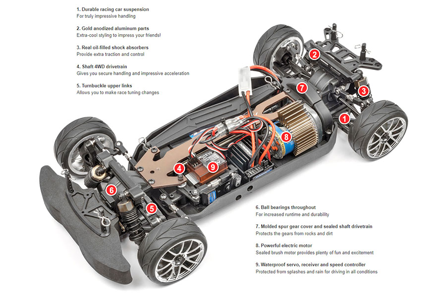 Radiostyrda bilar - 1:10 - Strada TC 4wd - 2,4Ghz - RTR