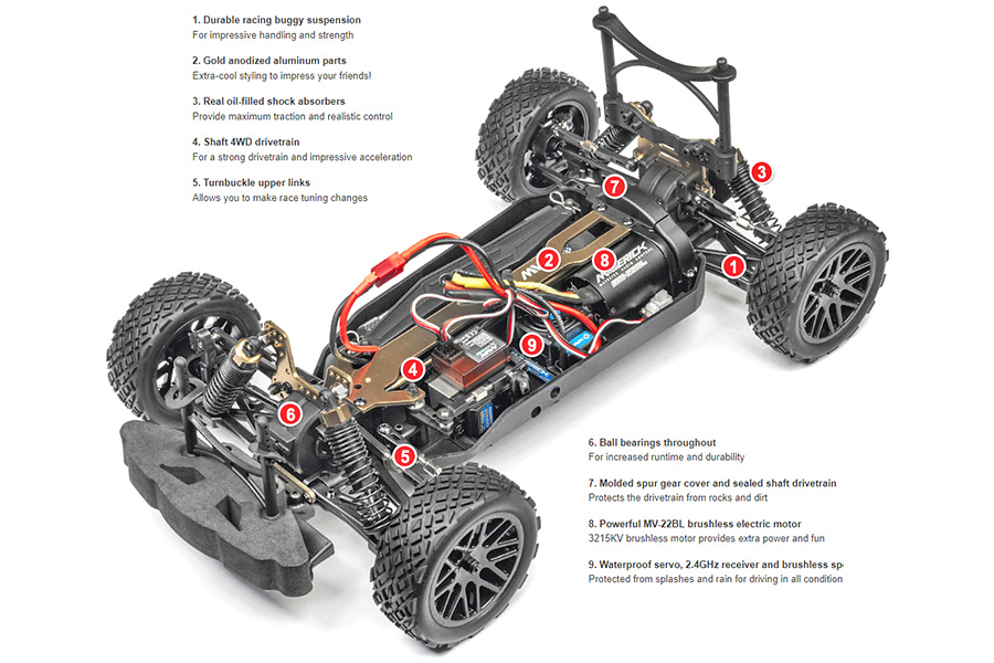 Radiostyrda bilar - 1:10 - Strada RX BL 4wd - 2,4Ghz - RTR