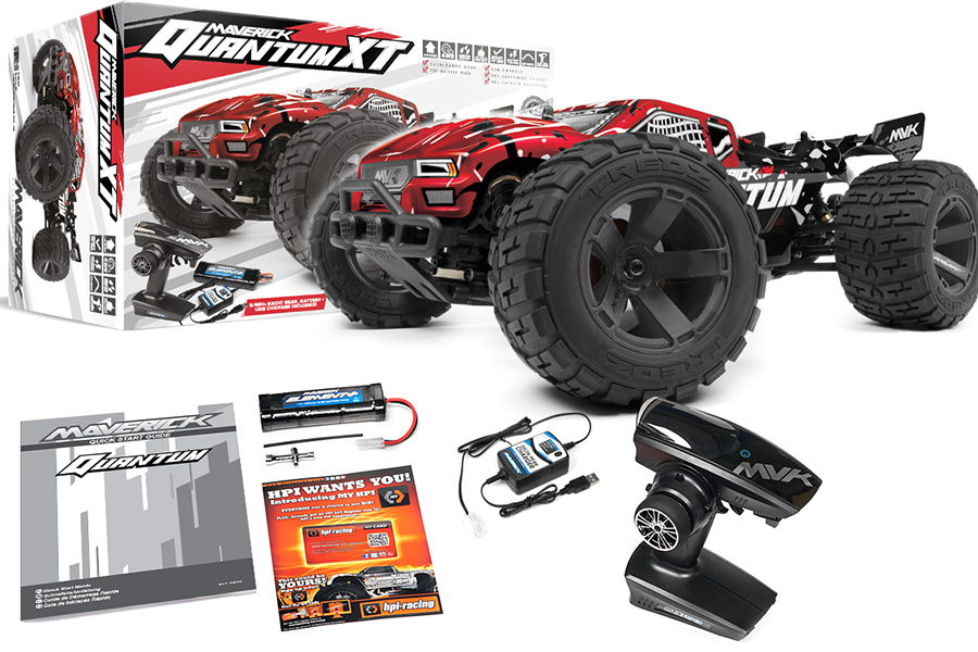 Radiostyrda bilar - 1:10 - Quantum XT Red - 4WD - 2,4Ghz - RTR