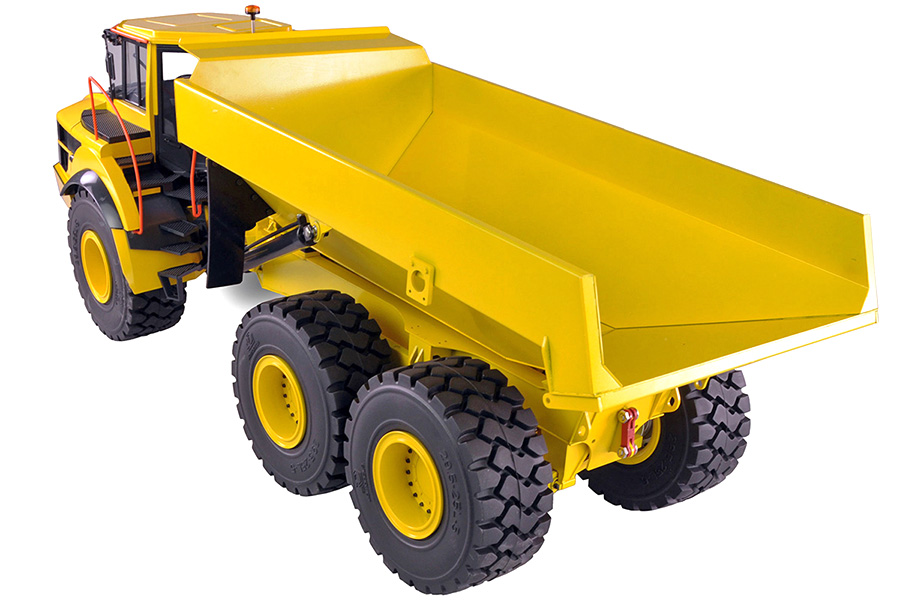 Radiostyrd hydraulisk Dumper 1:14 G121H Full Metall Gul 4WD 2,4Ghz - ARTR