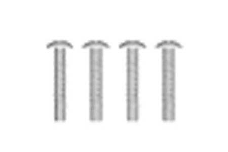 RC Radiostyrt Round Head Screw M2x8 - 68040