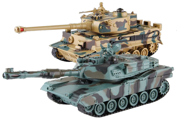 Radiostyrda Battle tanks - M1A2 vs Tiger - 2,4Ghz - 1:28 - RTR