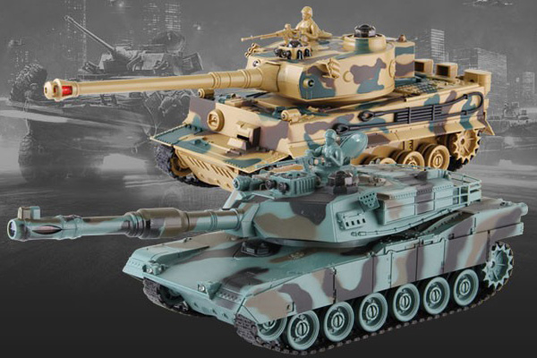 Radiostyrda Battle tanks - M1A2 vs Tiger - 2,4Ghz - 1:28 - RTR