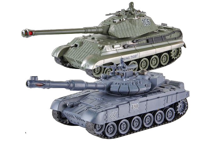 RC Radiostyrt Radiostyrda Battle tanks - T90 vs Tiger II  - 2,4Ghz - 1:28 - RTR