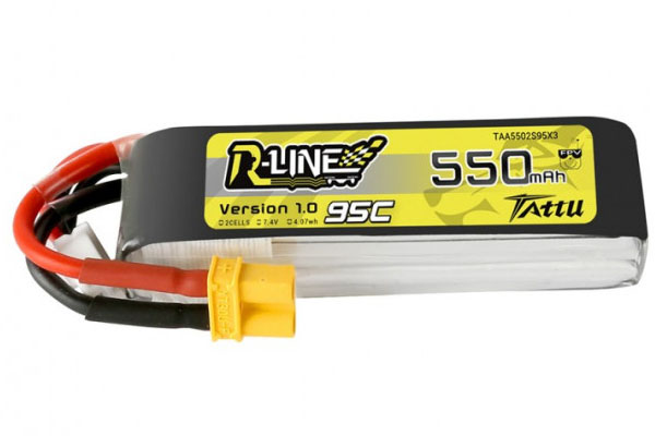 RC Radiostyrt 550mAh 7.4V 95C TATTU R-Line Gens Ace XT30